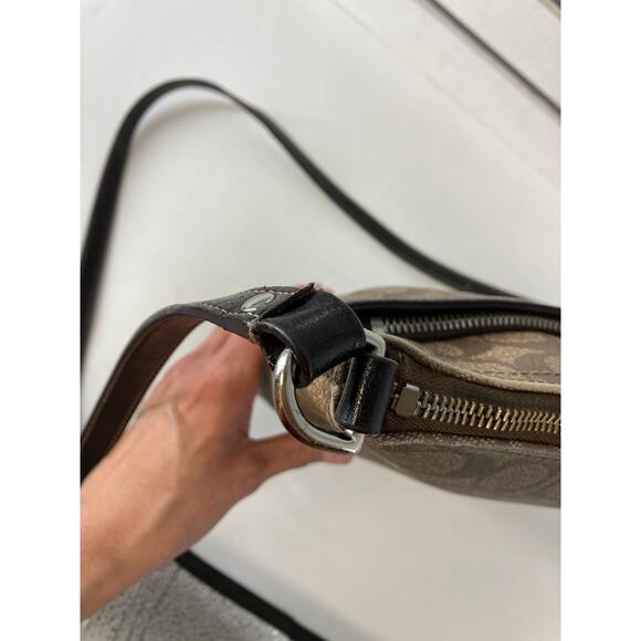 COACH F18926 MEDIUM TAN, BROWN SIGNATURE CROSSBODY BAG - Picture 13 of 16